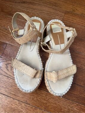 Dolce Vita Natural Woven Espadrille Ankle-Strap Sandals